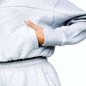 Customized 100%Cotton Cropped Athletics <b>Women</b> Tracksuit Full <b>Zip</b> Hood Heather <b>Grey</b> <b>Women's</b> Tracksuit Top <b>Hoodie</b> - Product Image 6