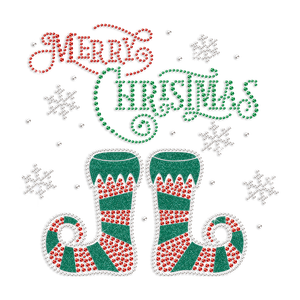 Feuilles de transfert de strass de Noël Transferts de strass personnalisés pour sweats à capuche - Product Image 5