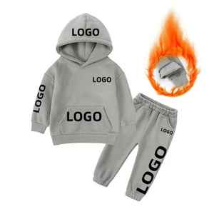 OEM Custom Cotton Clothes Manufacturer Toddler French Terry Tracksuits Unisex Baby Sweatshirt Sweatpants Custom Zip up <b>Hoodie</b> - Product Image 2
