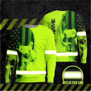 Custom <b>Light</b> Weight Breathable High Quality Safety <b>Work</b> Custom Logo Sublimation Safety Shirt for Men - Product Image 4