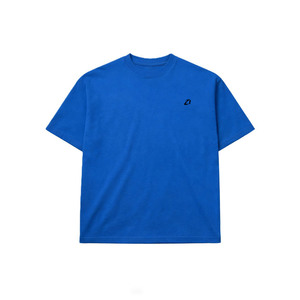 เสื้อยืดผู้ชายสีน้ำเงินเทรนดี้ทรงโอเวอร์ไซส์ ผ้าคอตตอนหนานุ่ม สไตล์สตรีทแวร์ ไหล่ตก ทรงหลวม คอกลม แขนสั้น ใส่สบาย - Product Image 2