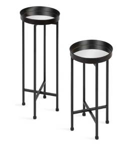 Meubles de salon faits à la main élégant noir poli coin Table d'appoint Table basse en métal pour la maison hôtel Restaurant - Product Image 1