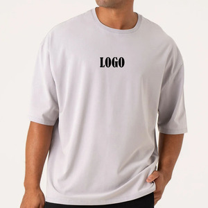 T-shirts blancs avec logo impression imprimée personnalisée sérigraphie surdimensionnée personnaliser t-shirt 100% coton conceptions hommes t-shirt personnalisé - Product Image 1