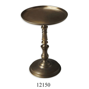 Table plateau en aluminium design simplement fabriqué Table d'appoint ronde pour meubles en métal Table en aluminium massif à vendre - Product Image 4