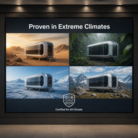 Maison Capsule Spatiale Extrêmement Durable, Villa Mobile de Luxe Toutes Saisons, Résistante au Vent et aux Tremblements de Terre pour une Vie Haut de Gamme