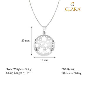 สร้อยคอจี้รูปดาว CLARA Bunch Star พร้อมสายโซ่เงินแท้ 925 ชุบทองคำขาวและทองคำ ดีไซน์ทันสมัย เหมาะสำหรับงานแต่งงานและงานหมั้น - Product Image 4