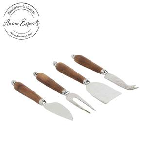 Modern Luxury Handcrafted 3Pcs Stainless Steel Flat Cheese Spreader <b>Set</b> with Marble Handle Used for Hotel Restaurants Breakfast - Product Image 3
