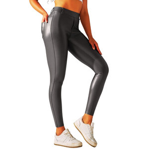 Mallas de Yoga de nailon Spandex de cintura alta, pantalones de Fitness sin costuras de calidad Premium, ropa de gimnasio elástica, mallas de entrenamiento transpirables - Product Image 5