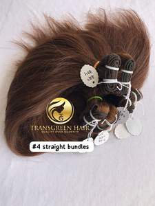 22 ''solo donante templo indio virgen camboyano visón 100% calidad Premium Color #4 extensiones de mechones rectos cabello humano - Product Image 2