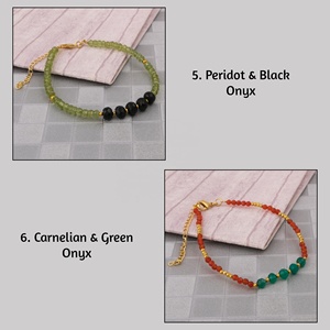 Green Onyx Carnelian Gemstone <b>Bracelet</b> Gold Plated Hand Design Faceted Cut Adjustable Lobster Closure Diamond Main Gift Jewelry - Product Image 2
