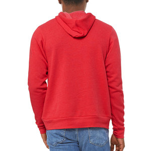 Sweats à capuche rouge foncé Bella + Toile Sweat à capuche unisexe en polaire poly-coton (3719) DEEP HEATHER - Product Image 3