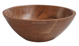 Tazón para Servir Ensaladas y Frutas de Madera de Nogal y Mango, Estilo Americano, Artesanal, Multiusos, para Fiestas y Cocina, Superventas - Product Image 2