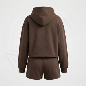 ชุดเซ็ตเสื้อฮู้ดดี้และกางเกงขายาวแฟชั่นสำหรับผู้หญิงฤดูหนาว ผ้าฝ้าย 100% สวมใส่สบาย สไตล์สปอร์ตสตรีทแวร์ ชุดสองชิ้น ชุดออกกำลังกายเนื้อผ้านุ่ม - Product Image 2