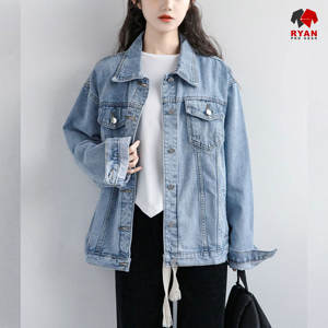 Vestes en jean personnalisées Ryan Pro Gear pour femmes, tissu respirant antibactérien avec logo personnalisé - Product Image 3