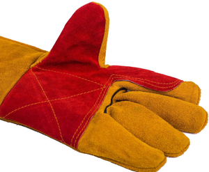 High Quality Tig Mig Full <b>Arm</b> <b>Cover</b> PU Leather Welding/Safety Gloves - Product Image 5
