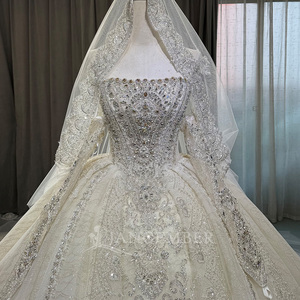 Robes de mariée Jancember OY016 vintage sans bretelles, ornées de sequins et de perles, pour femmes - Product Image 5