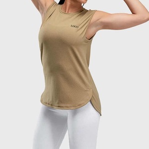 Camiseta sin mangas de ajuste relajado al por mayor para mujer, camisetas sin mangas de etiqueta privada transpirables, ropa de gimnasio personalizada y holgada de la mejor calidad para mujer - Product Image 1