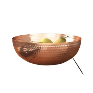 Round Copper Fruit <b>Bowl</b> with Polished Finished Good Quality Perfect for Stylish Food <b>Mixing</b> and Elegant Kitchenware Accessory - Product Image 1