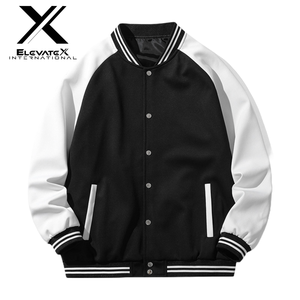 Chaqueta Varsity Personalizada de Alta Calidad con Botones para Hombre, Invierno, Manga Larga, Letras Bordadas, Lona, Béisbol, Resistente al Viento, Ecológica, OEM - Product Image 5