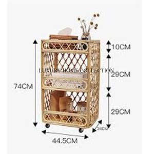 Space-saving Compact Rattan Kitchen Racks Designed for Efficient Organization of Kitchen Tools and Gadgets - Product Image 4