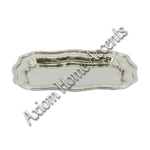 Bandeja de latón brillante con diseño elegante Ideal para decoración de mesa de Navidad y servicio de Axiom Home Accents - Product Image 3