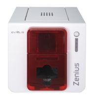 Imprimante de cartes Evolis Zenius, transfert thermique, design élégant, simple face, monochrome, couleur, design compact, USB/Ethernet, 58 mm, 300 dpi
