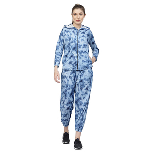 Ensemble 2 pièces personnalisé survêtement pour femmes sweat à capuche avec fermeture éclair sublimée sport ensemble deux pièces automne Street-wear survêtements pour femmes - Product Image 2