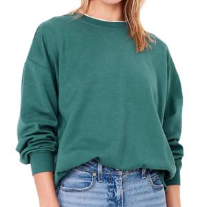 2025 nouveau femmes hiver recadrée pull sweat respirant grande taille coupe ample col complet manches longues décontracté haut court - Product Image 6