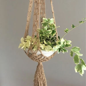 Meilleure vente de qualité supérieure cintre pour plantes en jute écologique intérieur extérieur accessoire de jardin décoratif Inde prix de gros - Product Image 1