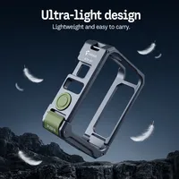 FANAUE AMQ-01 Cage de protection légère en aluminium CNC pour caméra Insta360 Ace Pro 2, avec griffe porte-accessoire et trous 1/4 pouce