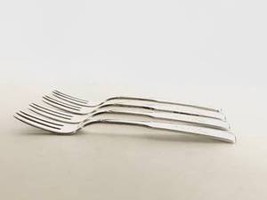9 Pcs Fork Set Wedding Cutlery Serving <b>Flatware</b> Grey Mirrored Stainless Steel Fast Food Fork Spoon Best for Special Occasions - Product Image 2