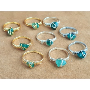 Stylish Handmade Fashion <b>Rings</b> Gold and Silver Plated with Unique Gemstone Accents for Resale - Product Image 1
