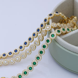 6 mm rond clair Zircon StoneWholesale fait à la main turc 925 Bracelet de tennis en argent Sterling - Product Image 6