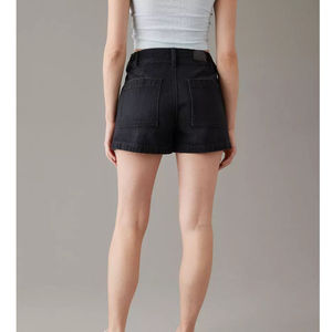 <b>Black</b> Color Boyfriend Fashion Wholesale Ladies Sexy Waist <b>Jeans</b> for Women's Cotton Double Button Plain Hem Denim <b>Shorts</b> - Product Image 6