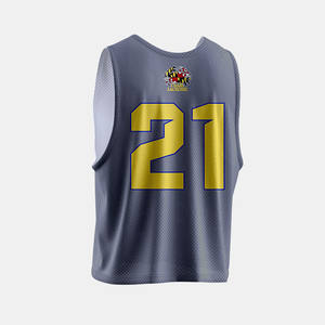 Maillots de crosse réversibles personnalisés 100% Polyester Sublimation Pinnies Vêtements de crosse de haute qualité - Product Image 2