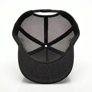 Gorras Trucker Premium OEM ODM de 6 Paneles con Bordado 3D en Relieve, Malla Negra Heather, Logotipo Personalizado, MOQ Bajo, Venta al Por Mayor - Product Image 6