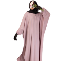 Abaya longue unie à manches longues pour femme musulmane, robe islamique modeste, respirante, écologique, élégante pour adultes