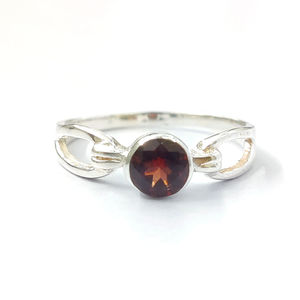 1.8 Grams <b>Garnet</b> <b>Ring</b> Dainty Fine Jewelry Gemstone <b>Ring</b> Yellow Gold Platinum Cut Ruby Rhodium Plating 8mm for Everyday Wear - Product Image 1