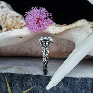 Anello in Oro 14K Stile Etnico Retrò con Pietra di Luna per Donne, Anello Bohémien a Mezzaluna con Gemma, Elegante per Uso Quotidiano - Product Image 6