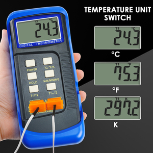 Nhiệt Kế Nhiệt Độ Cặp Nhiệt Điện Loại K Kỹ Thuật Số Với 4 Đầu Dò (Có Dây & Thép Không Gỉ) Cho Lò Nướng, Lò, Gốm Sứ, Gốm Sứ - Product Image 5