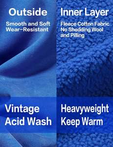 Sweat à capuche uni 100% coton délavé à l'acide - Product Image 4