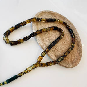 ลูกประคำอำพันธรรมชาติสีเขียวสำหรับการสวดมนต์อิสลาม, 45 เม็ด, ตัสบีฮ์ - Product Image 4