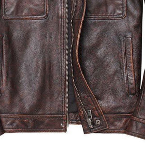 Chaqueta Avirex de cuero de calidad superior para hombre, diferentes colores disponibles, tallas personalizadas, la mejor venta, chaquetas de cuero bordadas para hombre - Product Image 3