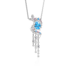 สร้อยคอประดับเพชรและมุกเซอร์คอนรูปผีเสื้อสไตล์วินเทจชุบทอง Jeulia - Product Image 2