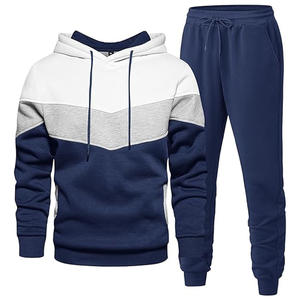 Conjunto deportivo informal de invierno para hombre, sudadera con capucha de forro polar, pantalones deportivos, ropa urbana, producción OEM al por mayor. - Product Image 2