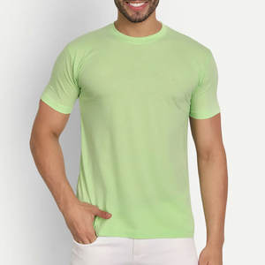Camisetas Personalizadas de Punto Transpirable para Hombre, Ropa de Calle Cómoda de Manga Corta, Poliéster/Algodón, Precio al por Mayor - Product Image 1