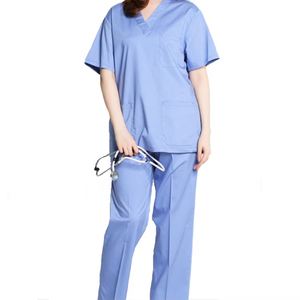 Ensemble haut et pantalon pour femmes Scrubs Uniforms Sets Short Sleeve V collar Accessories Beauty Summer Customizable Hospital Scrubs - Product Image 2