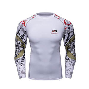 เสื้อรัดกล้ามเนื้อผู้ชายทรงสลิมฟิตยอดนิยม  เสื้อผ้าออกกำลังกายไซส์ใหญ่คุณภาพสูง เสื้อรัดกล้ามเนื้อผู้ชายคอกลม - Product Image 1