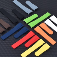 LAIHE 20 21mm TPU Silicone Rubber Band Strap Cut Size Curved End Correa De Reloj Diving Waterproof Sport for Smartwatches