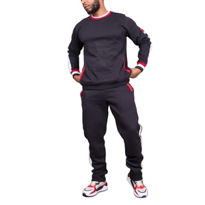 Ropa deportiva personalizada para hombre, ropa de calle, sudadera sólida de talla grande con cuello redondo, conjuntos de Jogger, chándales de Entrenamiento Personalizados, chándal para - Product Image 1